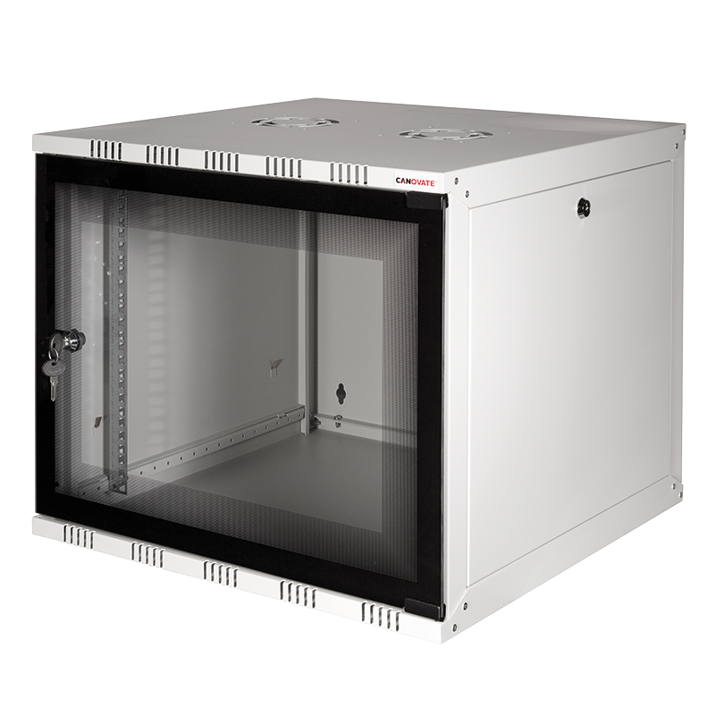 19" SOHO wall cabinet, 12U, 540 x 400 mm, flatpack (disassem