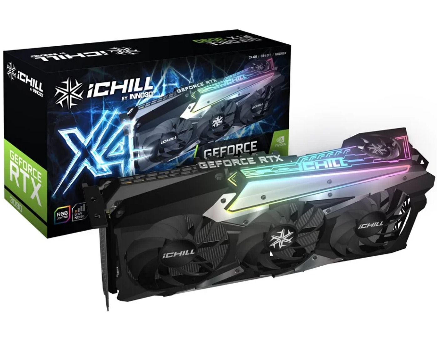 Inno3D GeForce RTX 3090 iCHILL X4 - 24GB GDDR6X RAM - Grafikkort