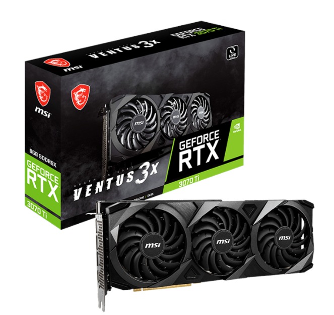 MSI GeForce RTX 3070 Ti VENTUS 3X - 8GB GDDR6X RAM - Grafikkort