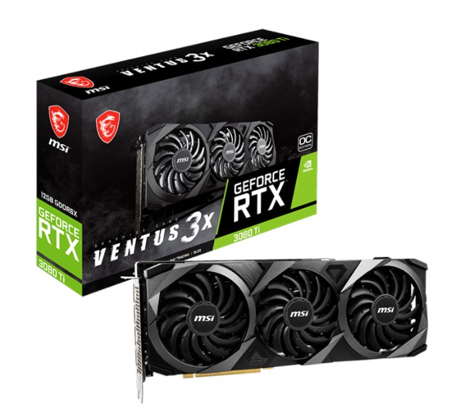 MSI GeForce RTX 3080 Ti VENTUS 3X OC - 12GB GDDR6X RAM - Grafikkort