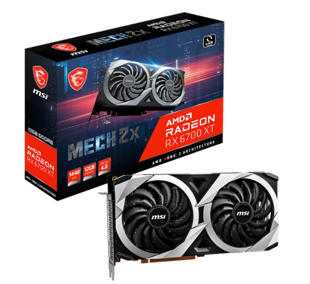 MSI Radeon RX 6700 XT MECH 2X - 12GB GDDR6 RAM - Grafikkort
