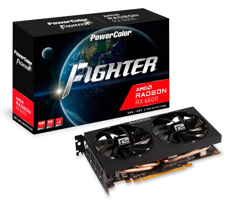 PowerColor Radeon RX 6600 Fighter - 8GB GDDR6 RAM - Grafikkort billede