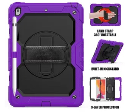 Robust cover til iPad 10,2 med kickstand - Lilla