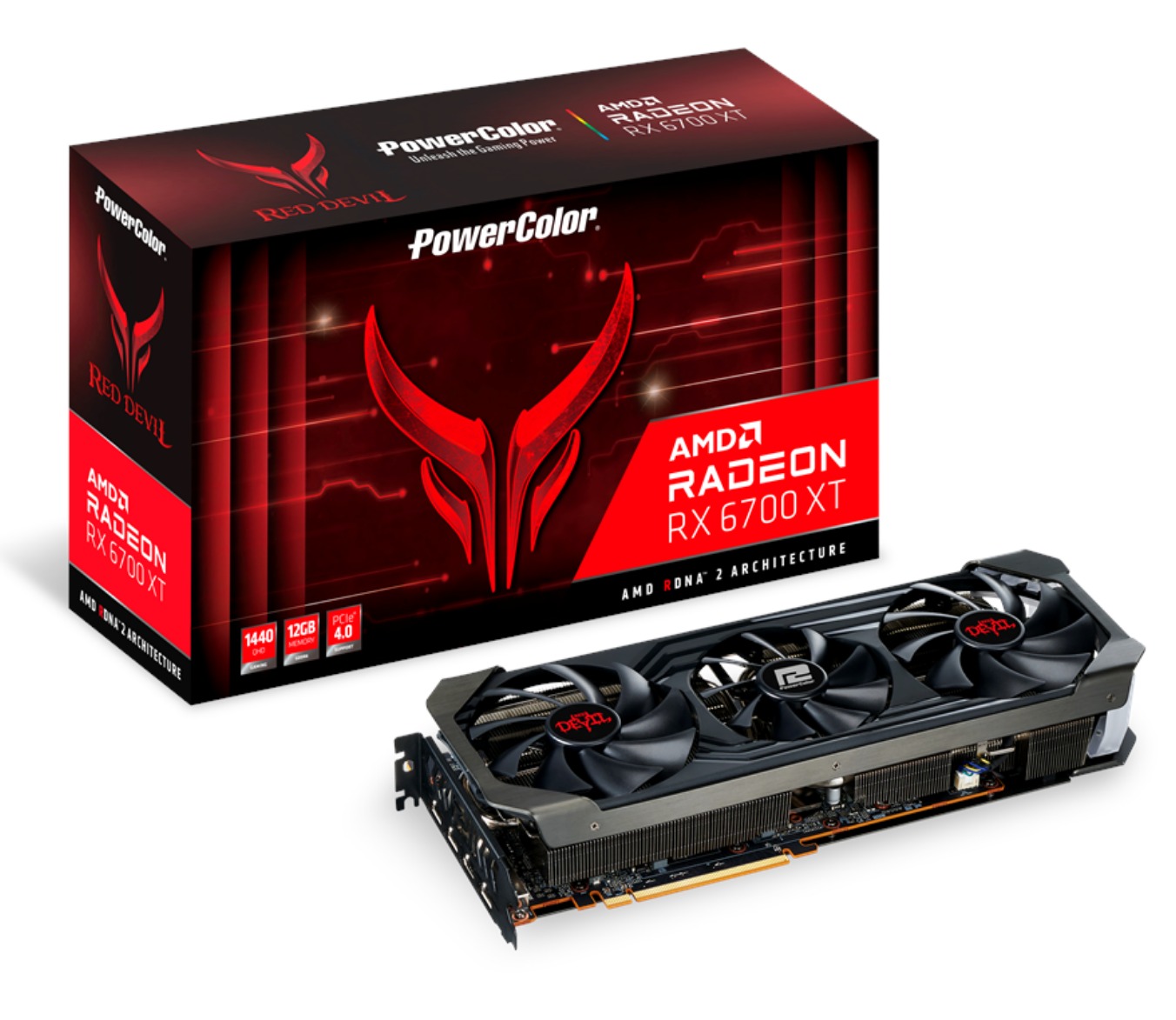PowerColor Radeon RX 6700 XT Red Devil - 12GB GDDR6 RAM - Grafikkort