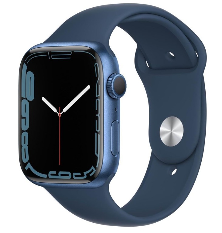 Apple Watch Series 7 GPS + Cellular 45mm Blue Aluminium Case with Abyss Blue Sport Band