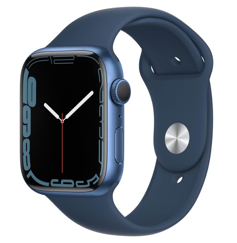 Apple Watch Series 7 GPS 41mm Blue Aluminium Case with Abyss Blue Sport Band