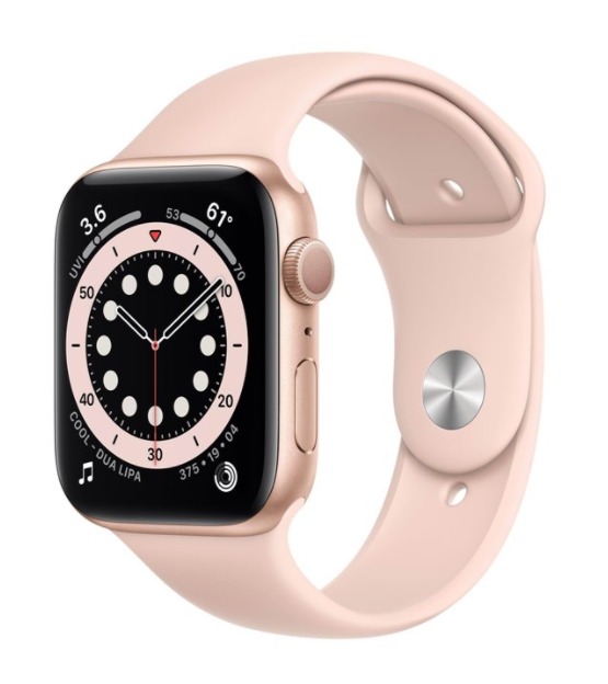 Apple Watch Series 6 GPS 44mm Gold Aluminium Case with Pink Sand Sport Band