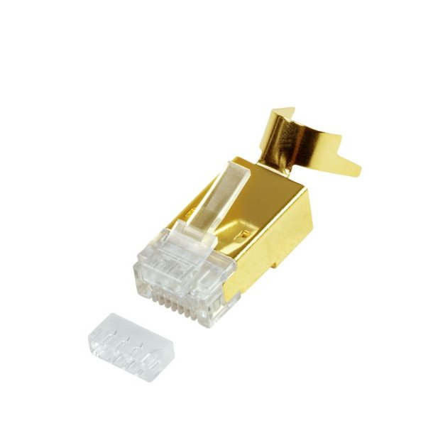 LogiLink RJ45 modular plug, Cat.8.1/Cat.6A, shielded, gold-plated, 10 pcs.