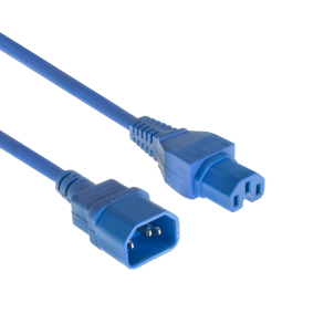 ACT Powercord C14 - C15 blue 3 m
