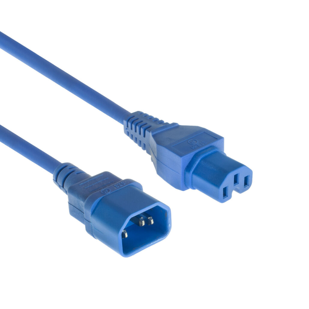 ACT Powercord C14 - C15 blue 3 m