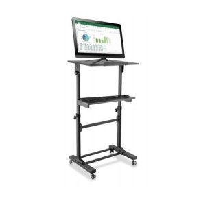 Workstation Notebook Stand with Adjustable Height Shelf