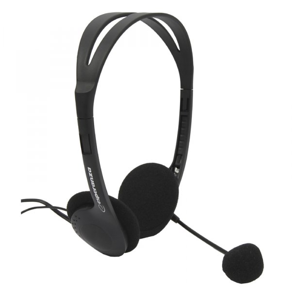 Esperanza headset med mikrofon - 2 m kabel - 2 x Mini Jack