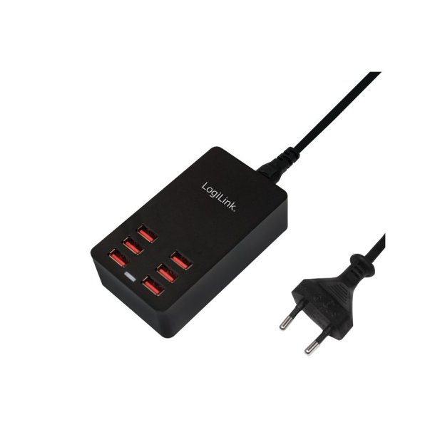 USB table charger, 6x USB ports, 32W