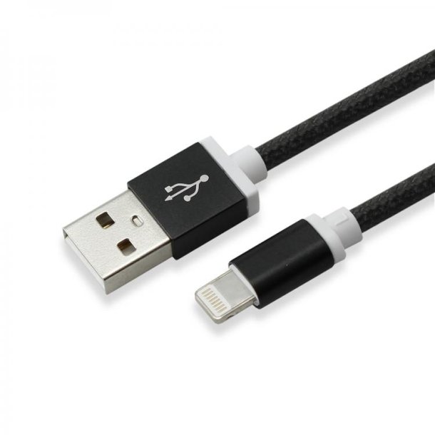 SBOX  USB 2.0 -> 8-pin Lighting cable   1,5M   SORT