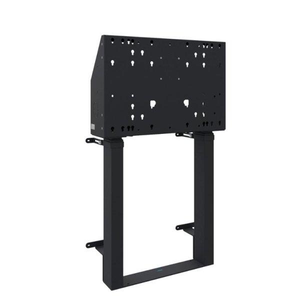 Floor supported wall lift XXL for touch screen 86 inch, 120kg - BLACK