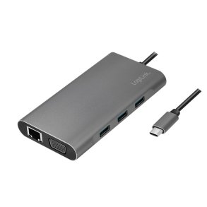 LogiLink USB-C 3.2 Gen 1 docking station, USB-C, 10-port, PD, silver