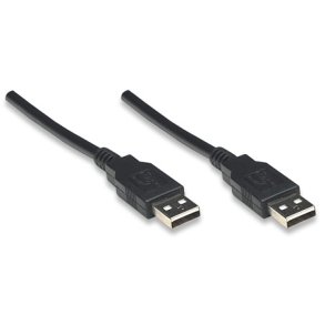 USB 2,0 Cable A/A M sort 1,8M