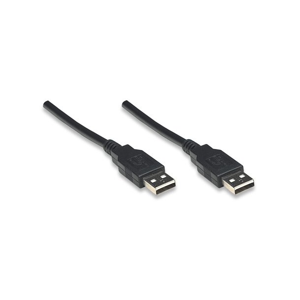 USB 2,0 Cable A/A M sort 1,8M