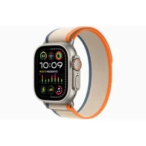 Apple Watch Ultra 2 GPS + Cellular 49mm - Titanium Case with Orange/Beige Trail Loop - M/L