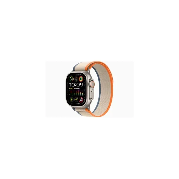 Apple Watch Ultra 2 GPS + Cellular 49mm - Titanium Case with Orange/Beige Trail Loop - M/L