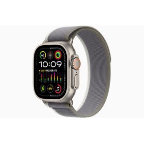 Apple Watch Ultra 2 GPS + Cellular 49mm - Titanium Case with Green/Grey Trail Loop - M/L