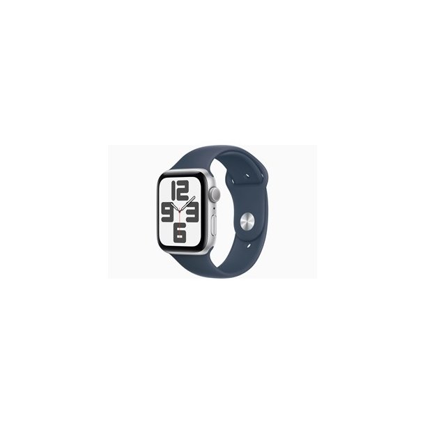 Apple Watch SE (2023) GPS 40mm - Silver Aluminium Case with Storm Blue Sport Band - S/M