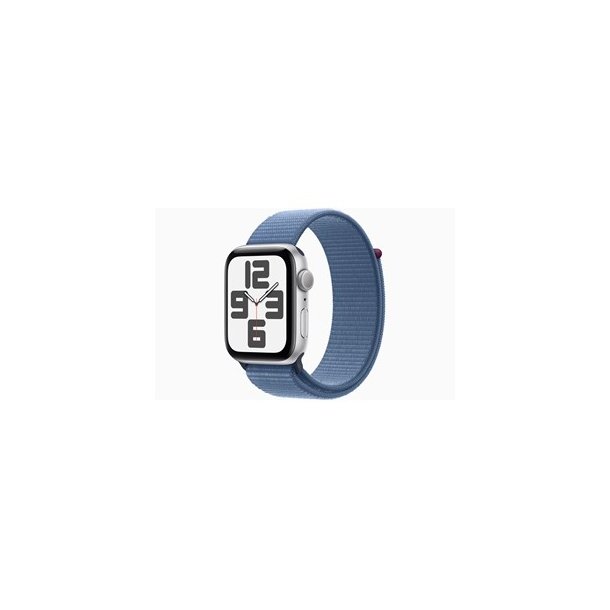Apple Watch SE (2023) GPS 44mm - Silver Aluminium Case with Winter Blue Sport Loop