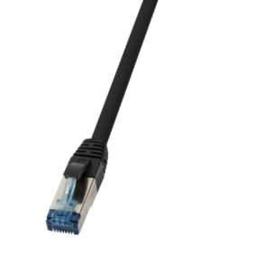 Cat.6A S/FTP, PUR patch cable, 10G, 0.5m, black