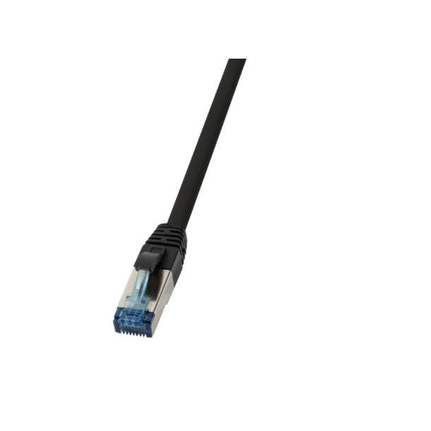 Cat.6A S/FTP, PUR patch cable, 10G, 0.5m, black