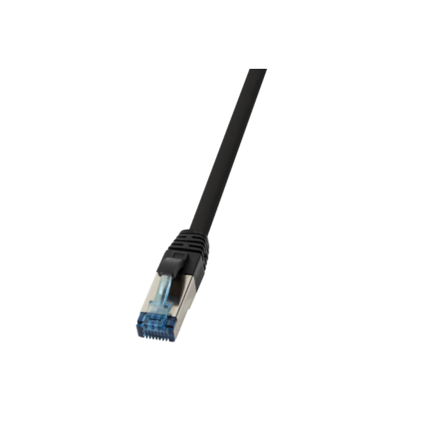 Cat.6A S/FTP, PUR patch cable, 10G, 7.5m, black