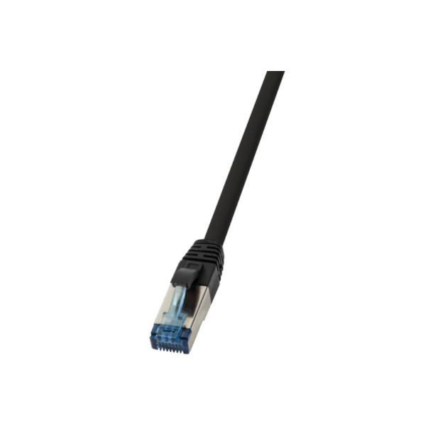 Cat.6A S/FTP, PUR patch cable, 10G, 10m, black