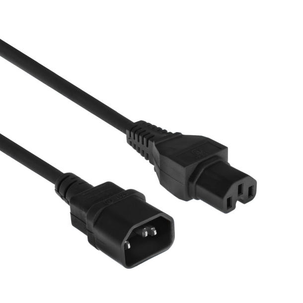 ACT Powercord C14 - C15 black 3 m