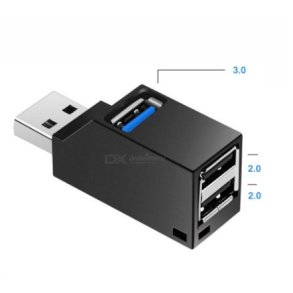 USB hub - USB 3.0 til 1 x USB 3.0 + 2 x USB 2.0 - Kompakt