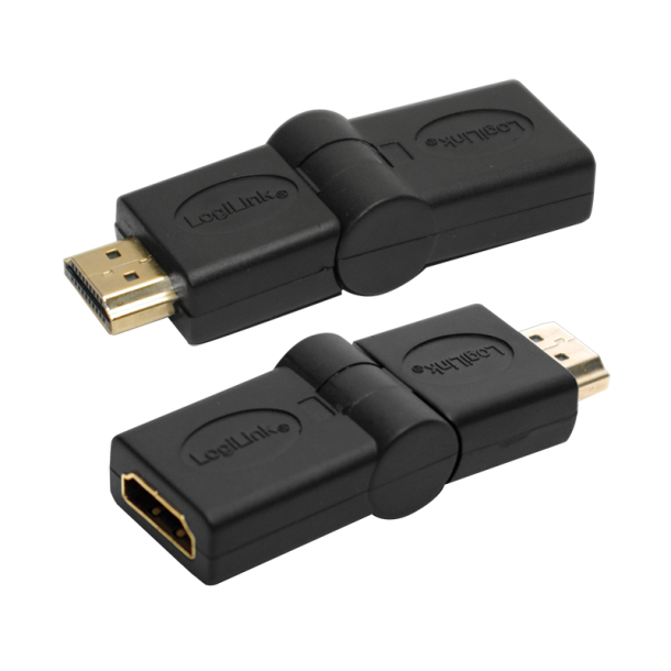 HDMI adapter, A male to A female, 180° slewable, 4K/30Hz