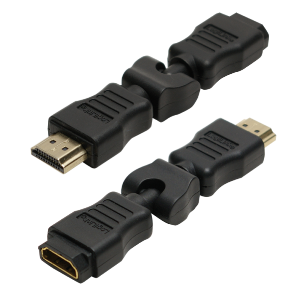 HDMI adapter, A male to A female, 270° slewable, 4K/30Hz