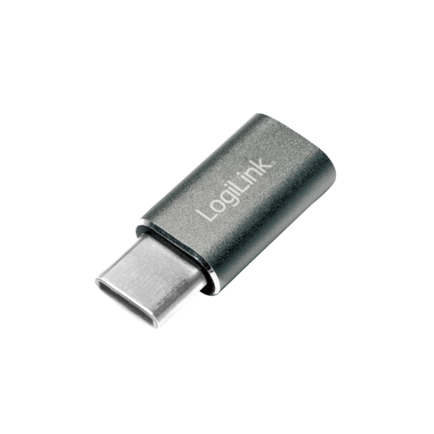 USB-C adapter to Micro USB female, silver