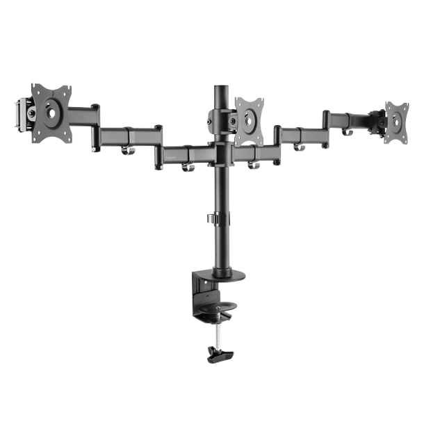 Triple monitor desk mount, tilt -45°/+45°