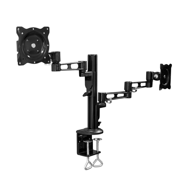 Dual monitor desk mount, aluminum