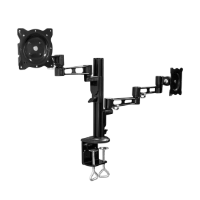 Dual monitor desk mount, aluminum
