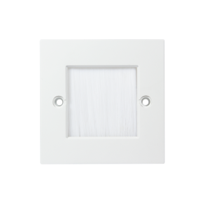 Wall faceplate for cable exit or entry, 86 x 86 mm