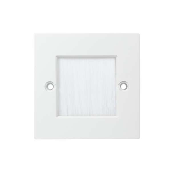 Wall faceplate for cable exit or entry, 86 x 86 mm