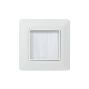Wall faceplate for cable exit or entry, 80 x 80 mm