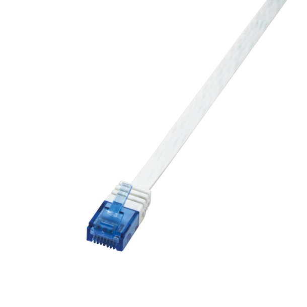 Patch cable flat Cat.5e U/UTP / telephone, 20m, white