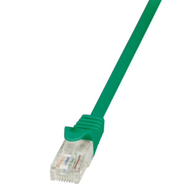 Patch cable Cat.5e U/UTP, green, 0.25m