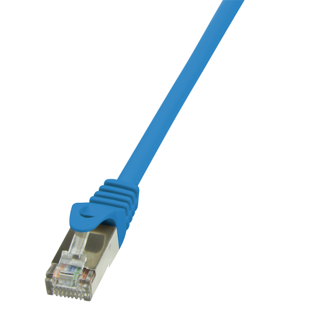 Patch cable Cat.5e F/UTP, blue, 0.25m