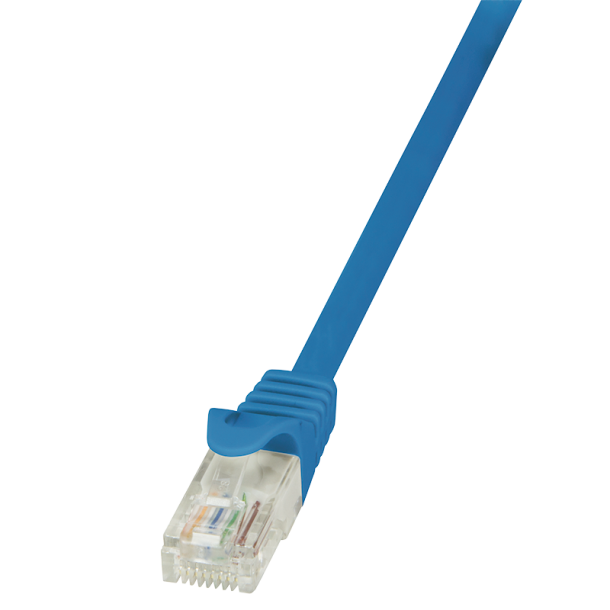 Patch cable Cat.5e U/UTP, blue, 0.25m