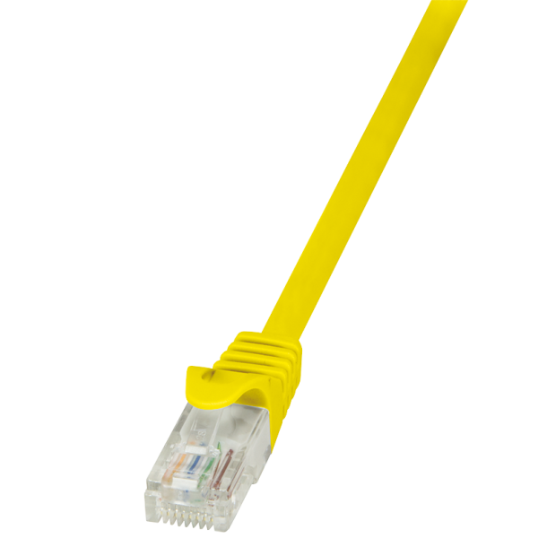 Patch cable Cat.5e U/UTP, yellow, 0.25m