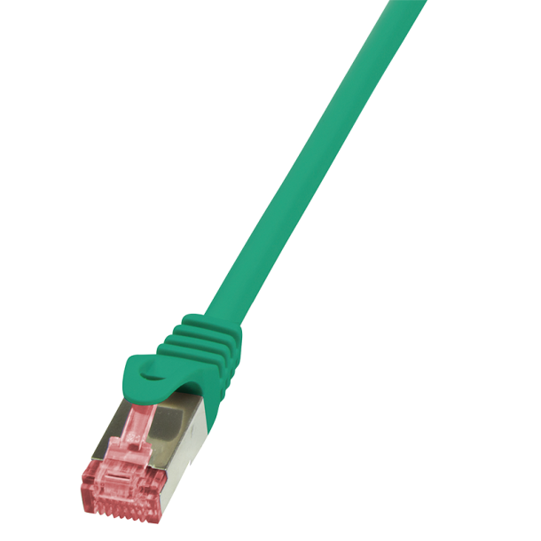 Patch cable Cat.6 S/FTP, PIMF, PrimeLine, green, 0.25m