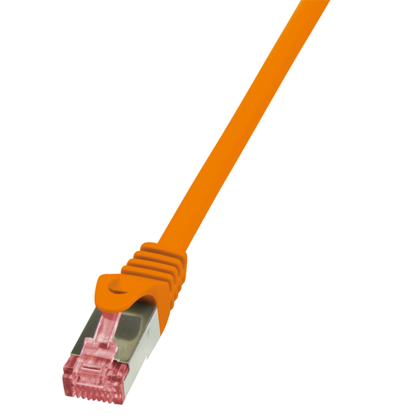 Patch cable Cat.6 S/FTP, PIMF, PrimeLine, orange, 0.25m