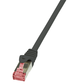 Patch cable Cat.6 S/FTP, PIMF, PrimeLine, black, 0.5m